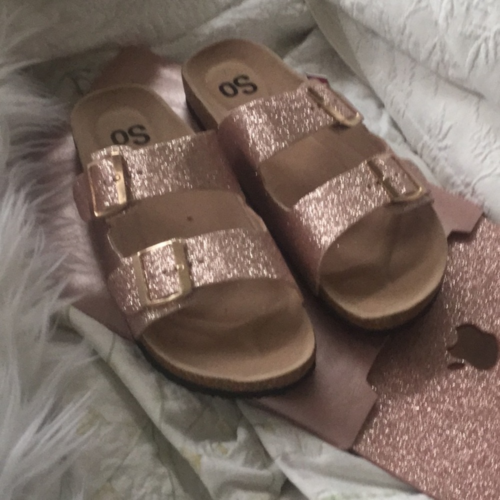 Rose gold sandals